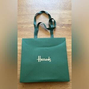 Harrods London Green Shopping Gift Bag Department Store Souvenir